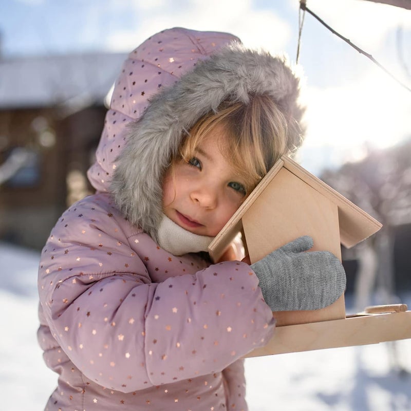 ONESING 5 Pair Toddler Mittens Black Baby Winter Gloves for Girls Boys - Warm Newborn Gloves - Image 5